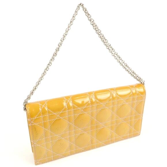 💎✨HOT BUY✨💎AUTHENTIC Christian Dior Chain Canage Patent Leather Chain Shoulder - Picture 1 of 13